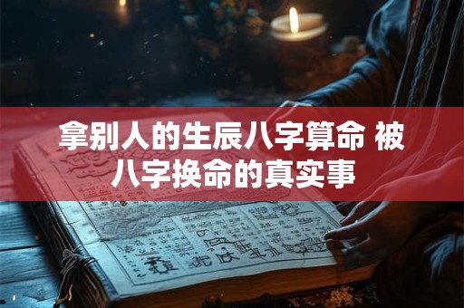 拿别人的生辰八字算命 被八字换命的真实事