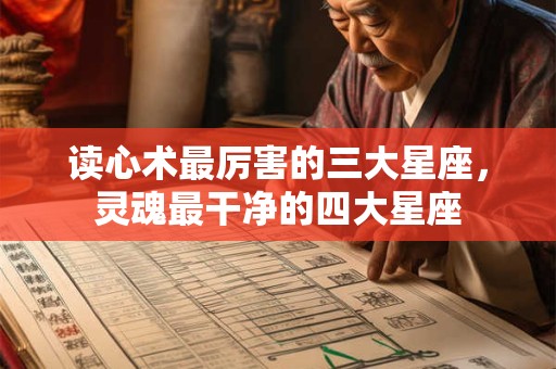 读心术最厉害的三大星座，灵魂最干净的四大星座