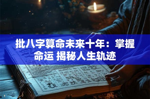 批八字算命未来十年：掌握命运 揭秘人生轨迹