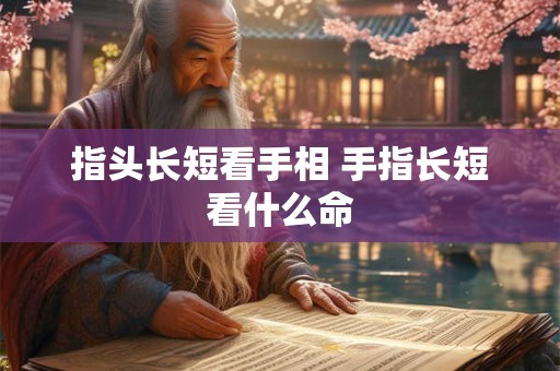 指头长短看手相 手指长短看什么命