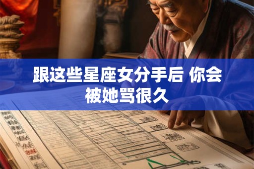 跟这些星座女分手后 你会被她骂很久