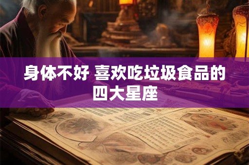 身体不好 喜欢吃垃圾食品的四大星座