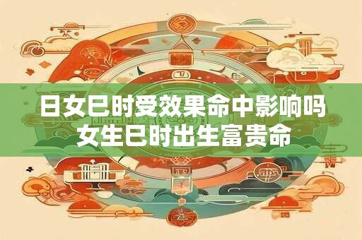 日女巳时受效果命中影响吗 女生巳时出生富贵命
