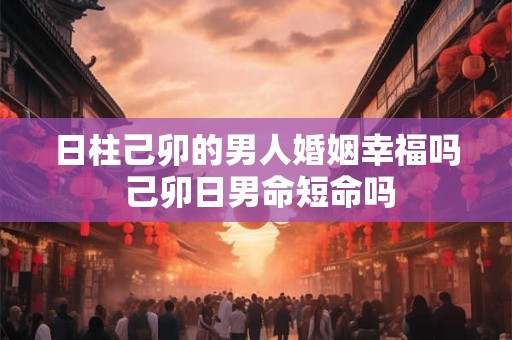 日柱己卯的男人婚姻幸福吗 己卯日男命短命吗