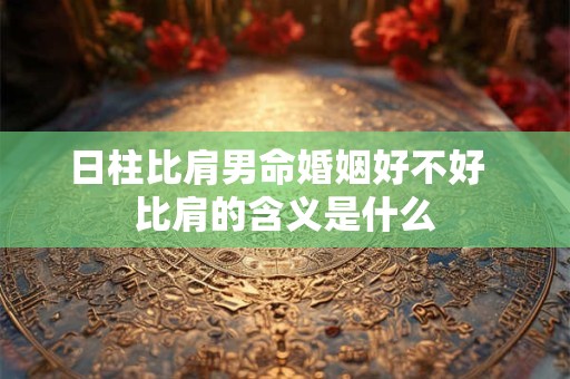 日柱比肩男命婚姻好不好  比肩的含义是什么