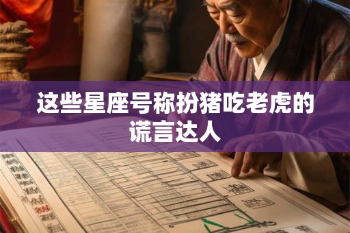 这些星座号称扮猪吃老虎的谎言达人
