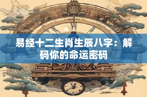 易经十二生肖生辰八字：解码你的命运密码