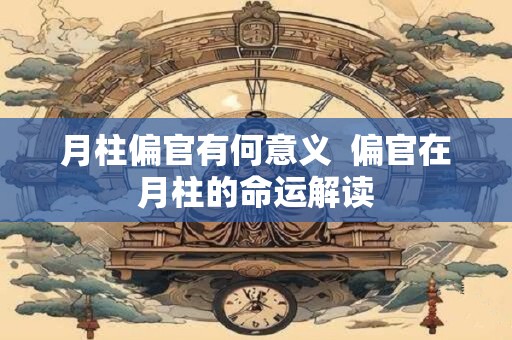 月柱偏官有何意义  偏官在月柱的命运解读