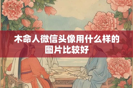 木命人微信头像用什么样的图片比较好