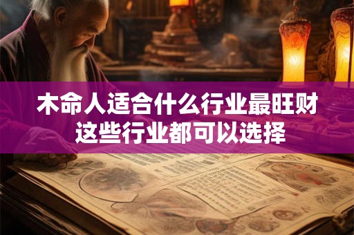 木命人适合什么行业最旺财 这些行业都可以选择