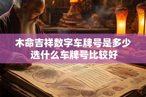 木命吉祥数字车牌号是多少 选什么车牌号比较好