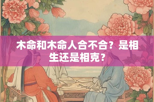 木命和土命人在一起是不是不好,相配吗？
