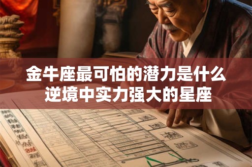 金牛座最可怕的潜力是什么 逆境中实力强大的星座