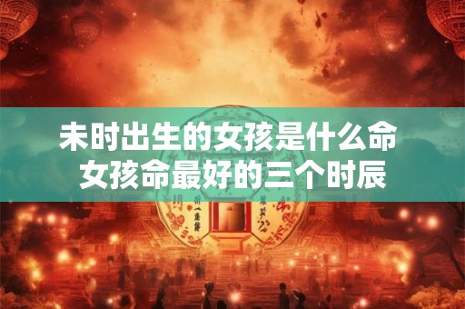 未时出生的女孩是什么命 女孩命最好的三个时辰