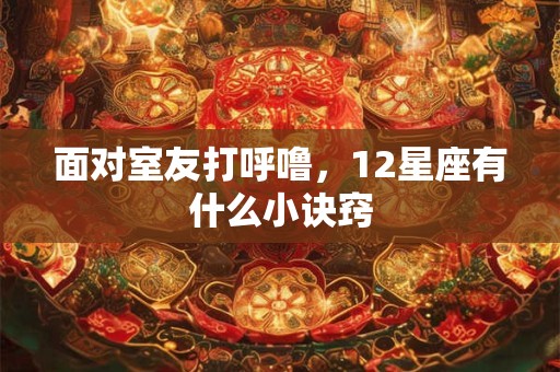 详细阅读:面对室友打呼噜,12星座有什么小诀窍 面对室友打呼噜,12星座有什么小诀窍