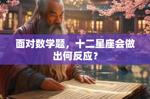 面对数学题，十二星座会做出何反应？