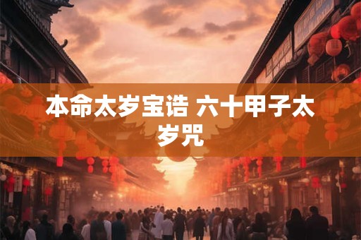 本命太岁宝诰 六十甲子太岁咒