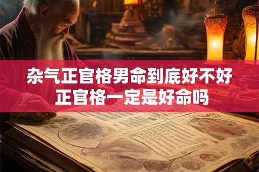 杂气正官格男命到底好不好 正官格一定是好命吗