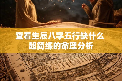 查看生辰八字五行缺什么 超简练的命理分析