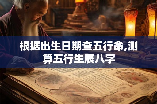 根据出生日期查五行命,测算五行生辰八字