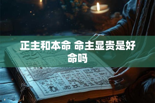 正主和本命 命主显贵是好命吗