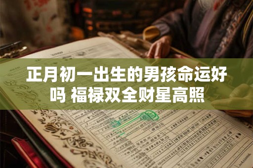 详细阅读:正月初一出生的男孩命运好吗 福禄双全财星高照 正月初一出生的男孩命运好吗 福禄双全财星高照