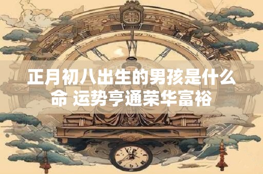 正月初八出生的男孩是什么命 运势亨通荣华富裕
