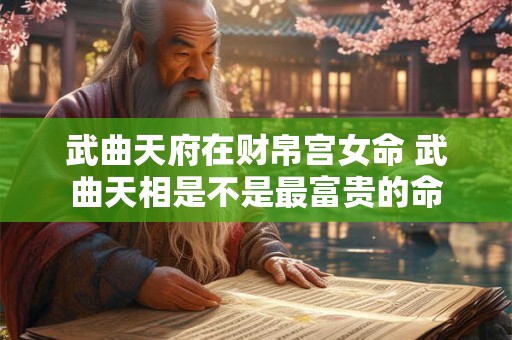 武曲天府在财帛宫女命 武曲天相是不是最富贵的命