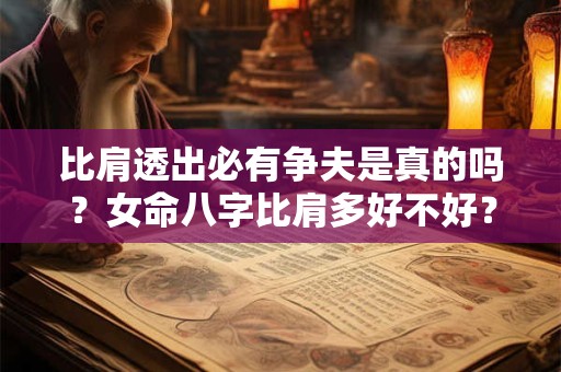 比肩透出必有争夫是真的吗？女命八字比肩多好不好？