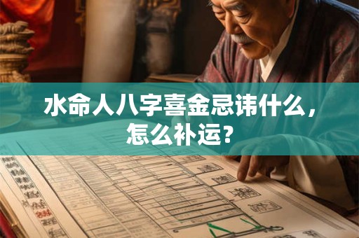 水命人八字喜金忌讳什么，怎么补运？