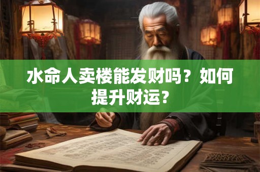 水命人卖房子好不好？还适合做什么职业？