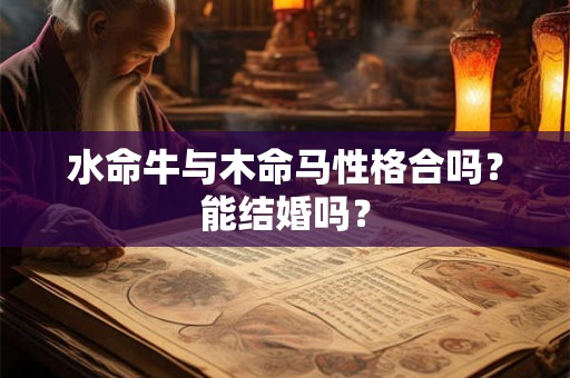 水命牛与木命马性格合吗?能结婚吗? 水命牛与木命马性格合吗?能结婚吗?