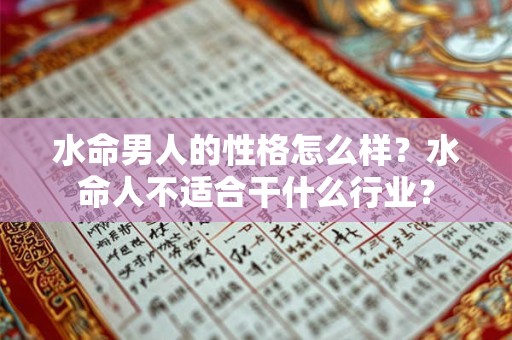 水命男人的性格怎么样？水命人不适合干什么行业？