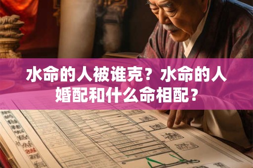 水命的人被谁克？水命的人婚配和什么命相配？