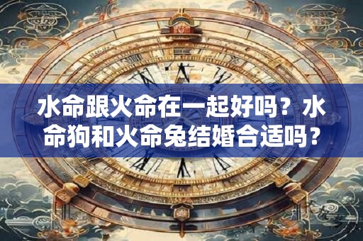 水命跟火命在一起好吗？水命狗和火命兔结婚合适吗？