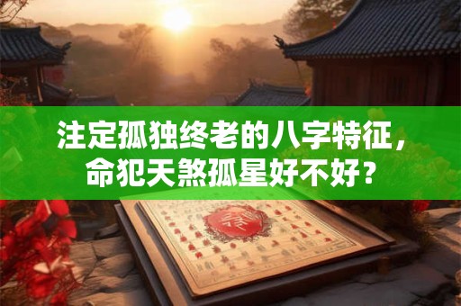 注定孤独终老的八字特征，命犯天煞孤星好不好？