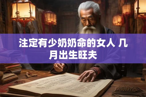 注定有少奶奶命的女人 几月出生旺夫