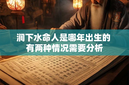 涧下水命人是哪年出生的 有两种情况需要分析