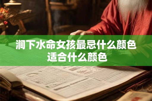 涧下水命女孩最忌什么颜色 适合什么颜色