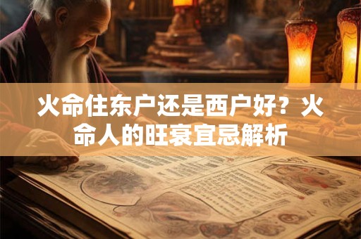 火命住东户还是西户好？火命人的旺衰宜忌解析