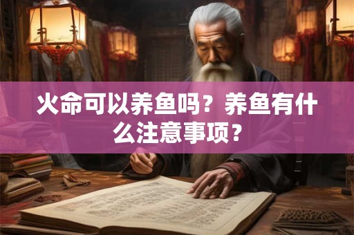 火命可以养鱼吗？养鱼有什么注意事项？