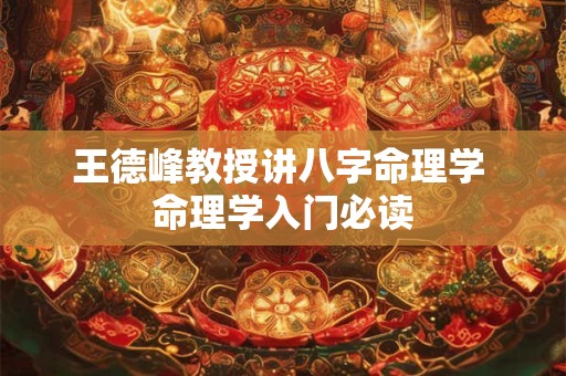 王德峰教授讲八字命理学 命理学入门必读