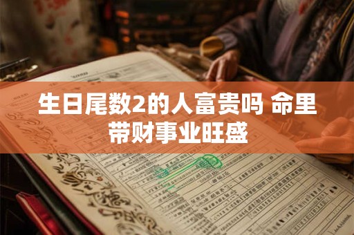 生日尾数2的人富贵吗 命里带财事业旺盛