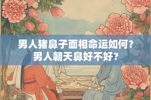 男人猪鼻子面相命运如何？男人朝天鼻好不好？