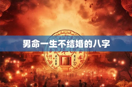 男命一生不结婚的八字