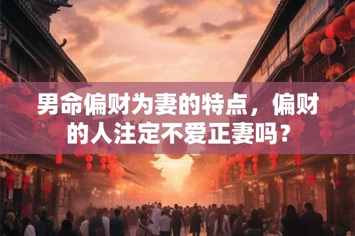 男命偏财为妻的特点，偏财的人注定不爱正妻吗？