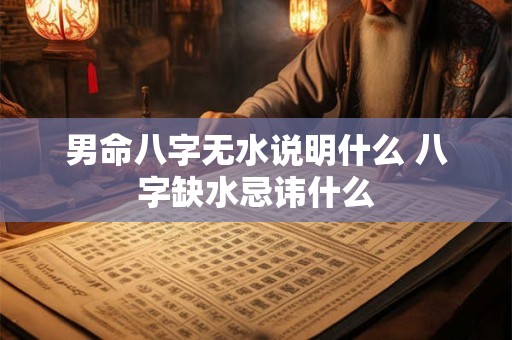 男命八字无水说明啥