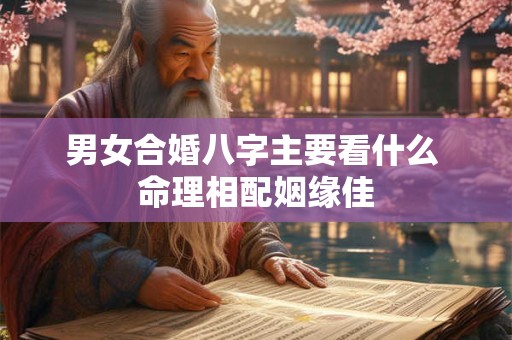 男女命嫁娶用神表 老祖宗留下的八字婚配表