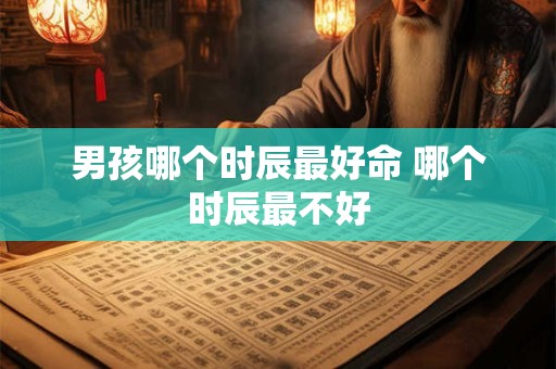 男孩哪个时辰最好命 哪个时辰最不好