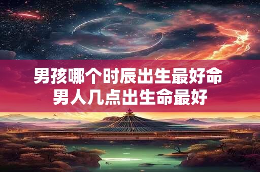 男孩哪个时辰最好命  十二时辰出生命运详解